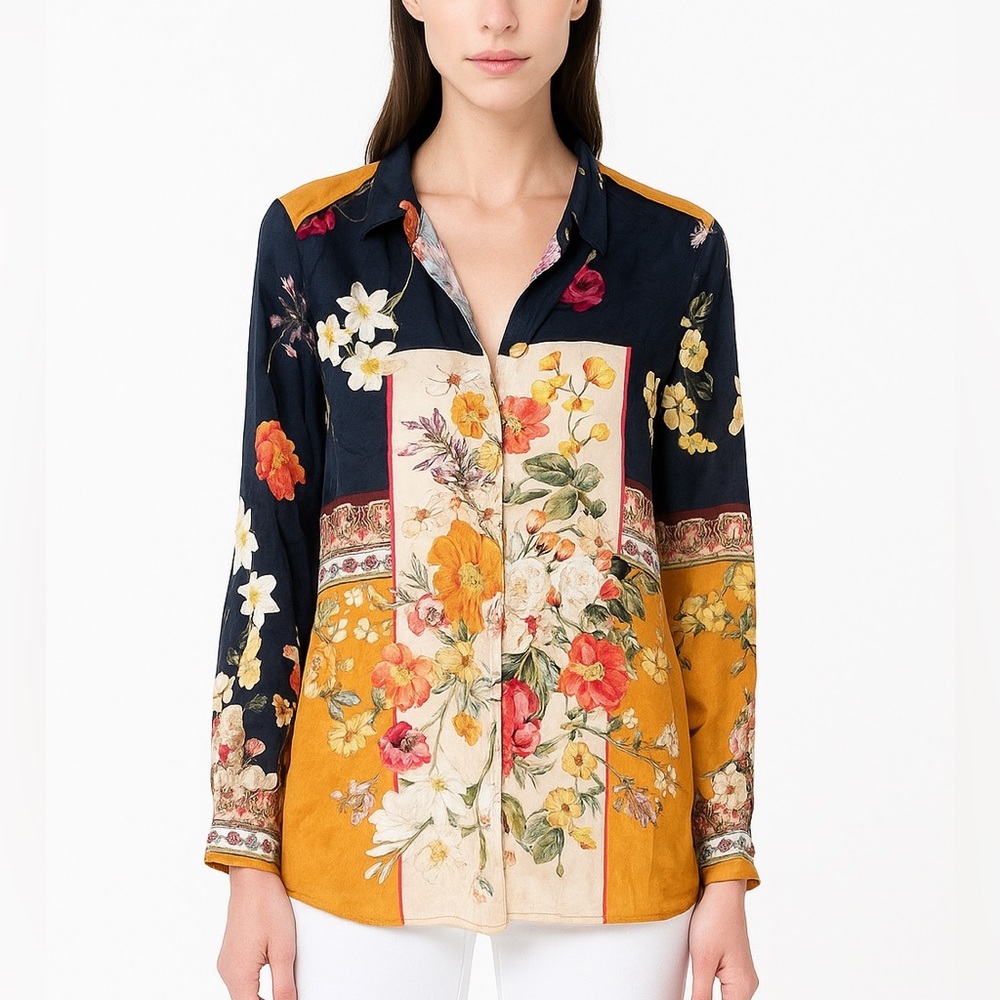 Johnny Was button down boho blouse NEW